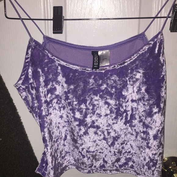 purple spaghetti strap top